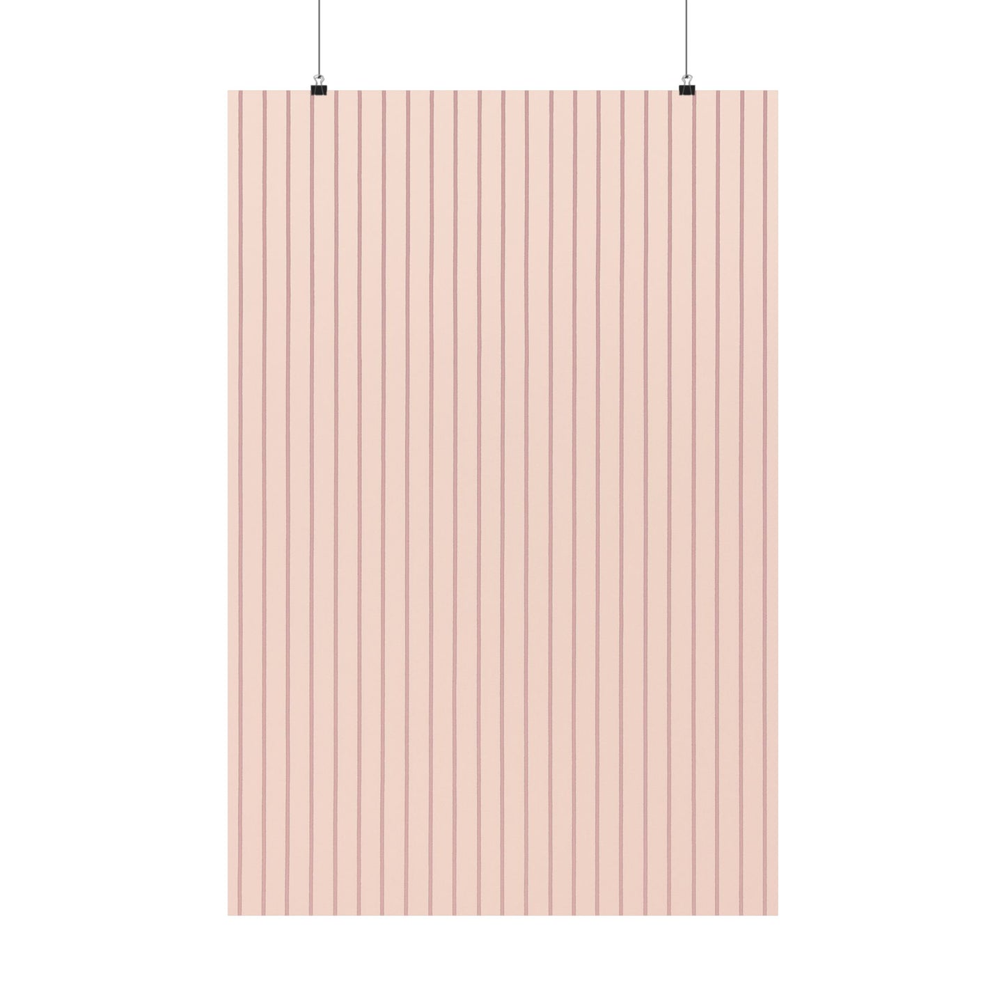 Blush Pinstripe Art Poster
