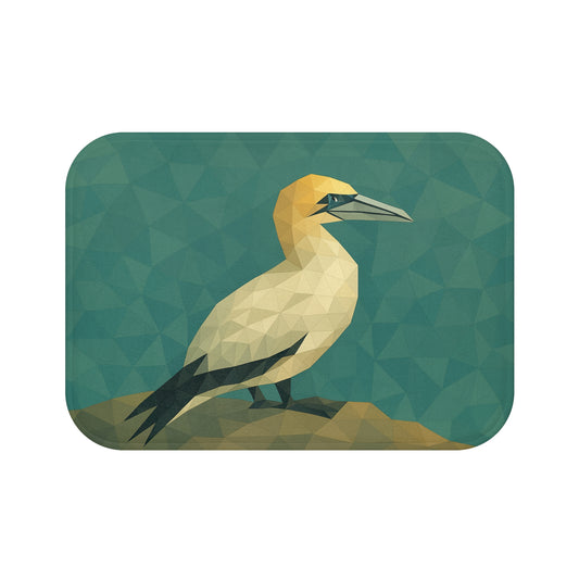 Geometric Bird Art Bath Mat