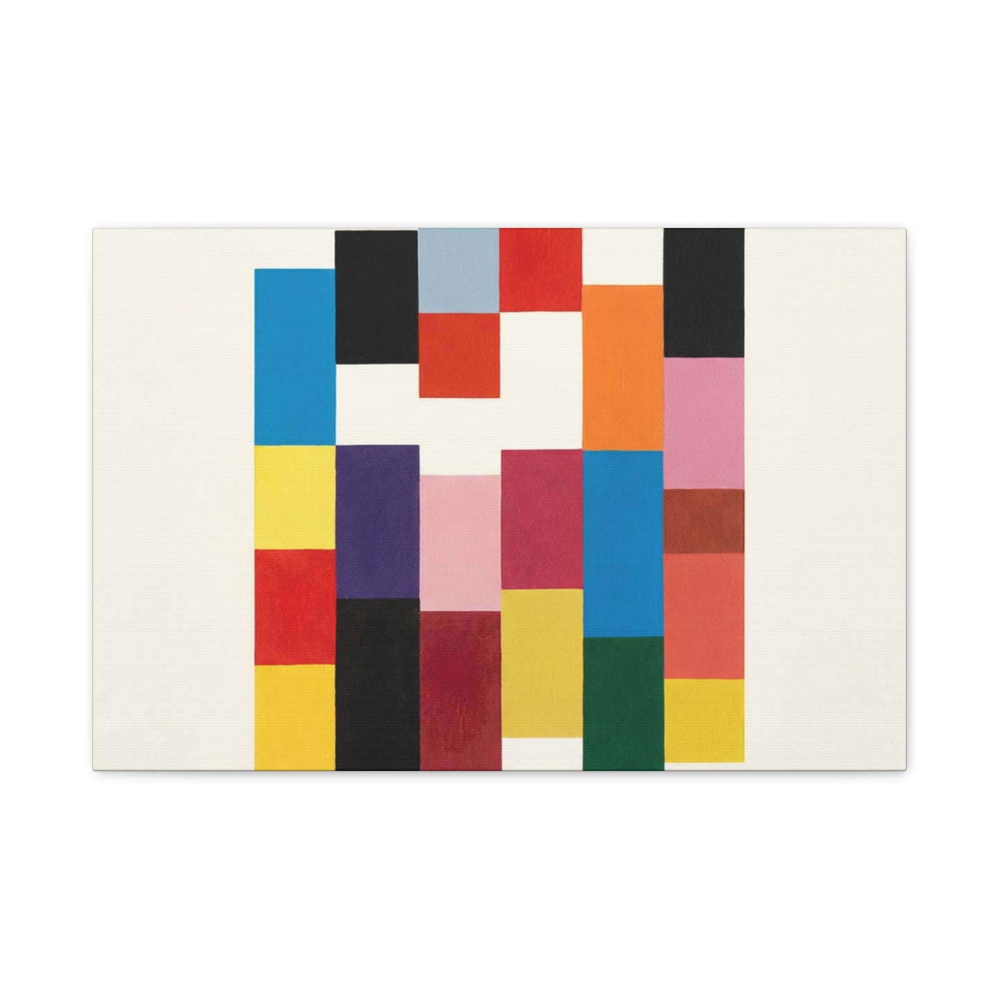 Mosaic Stack Stretched Canvas Wall Art