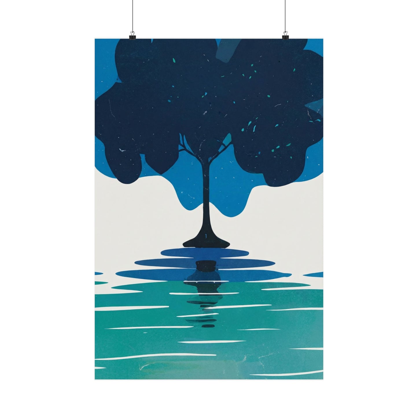 River Tree Art Poster