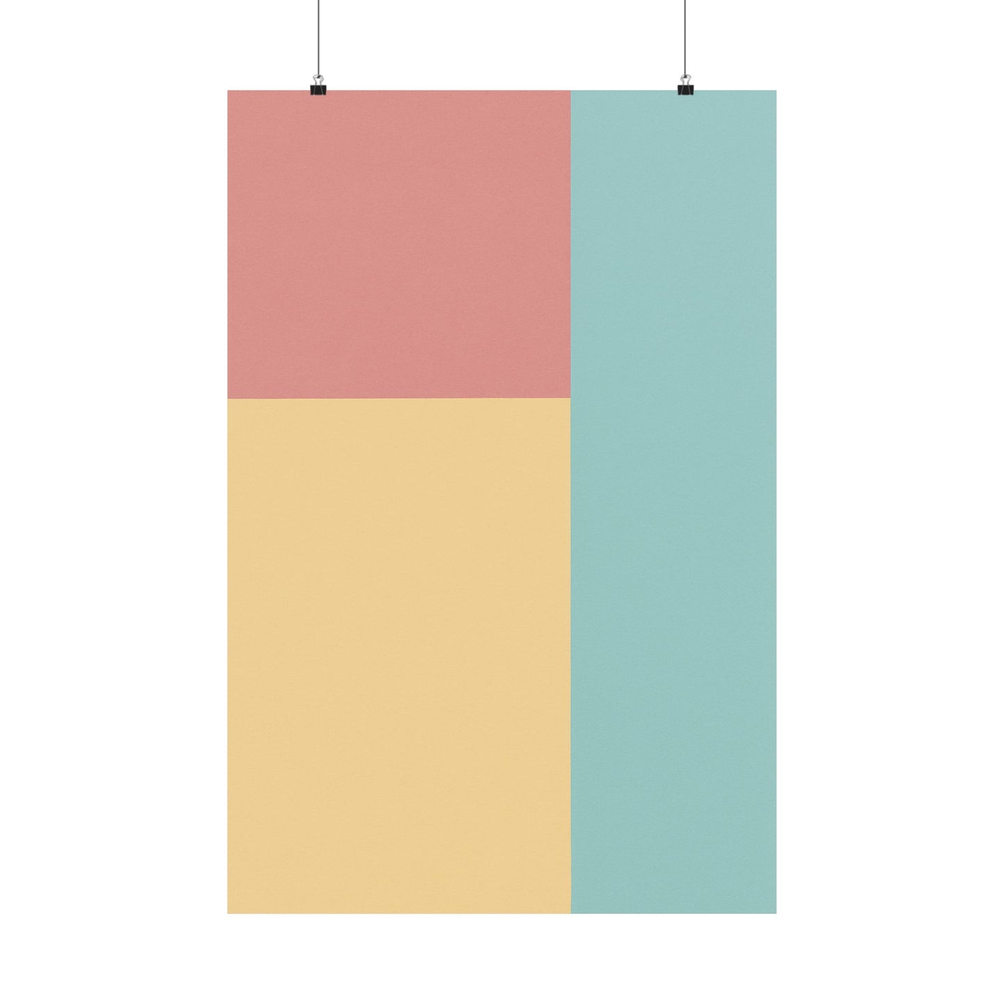 Minimalist Pastel Blocks Art Poster
