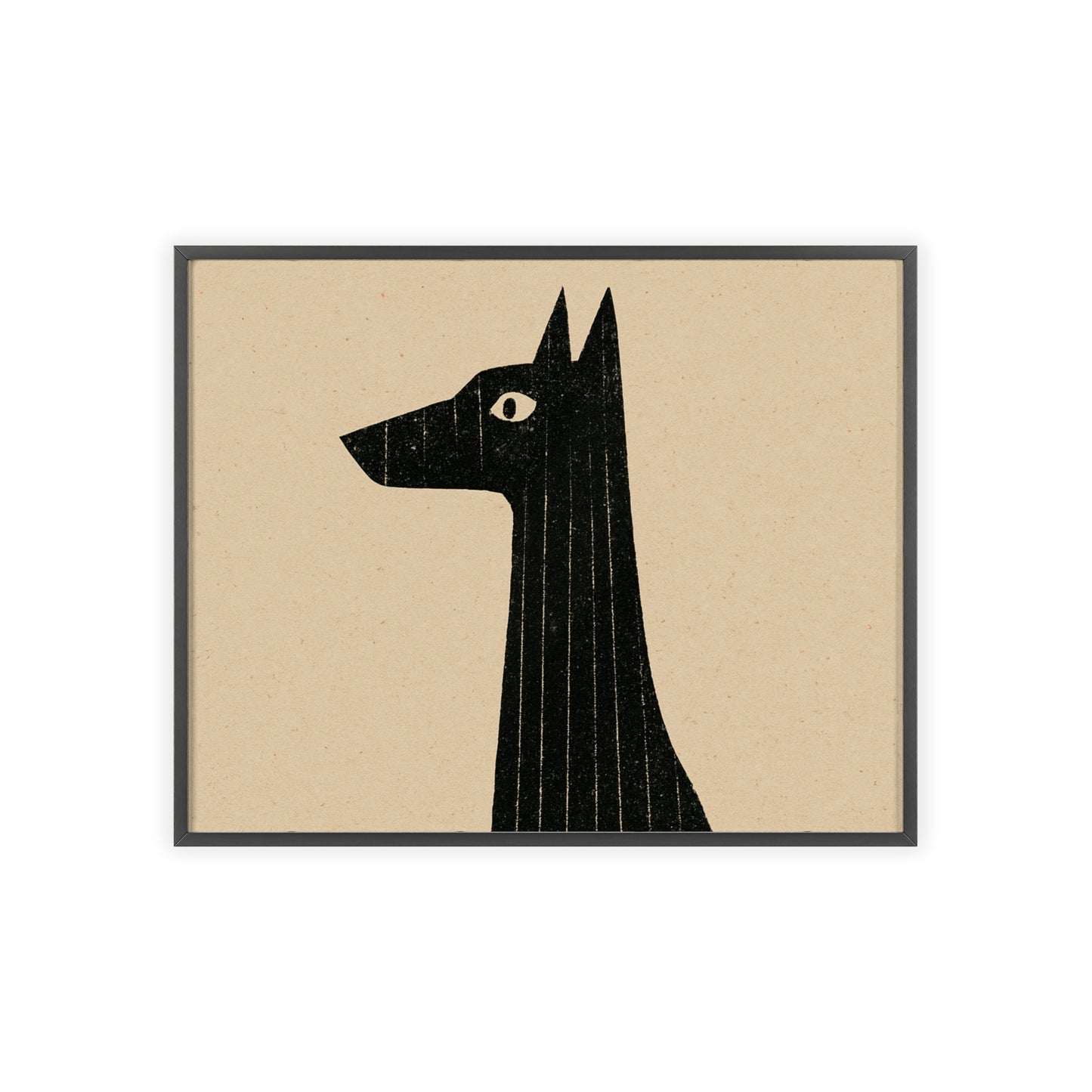 Black Hound Wood Framed Posters