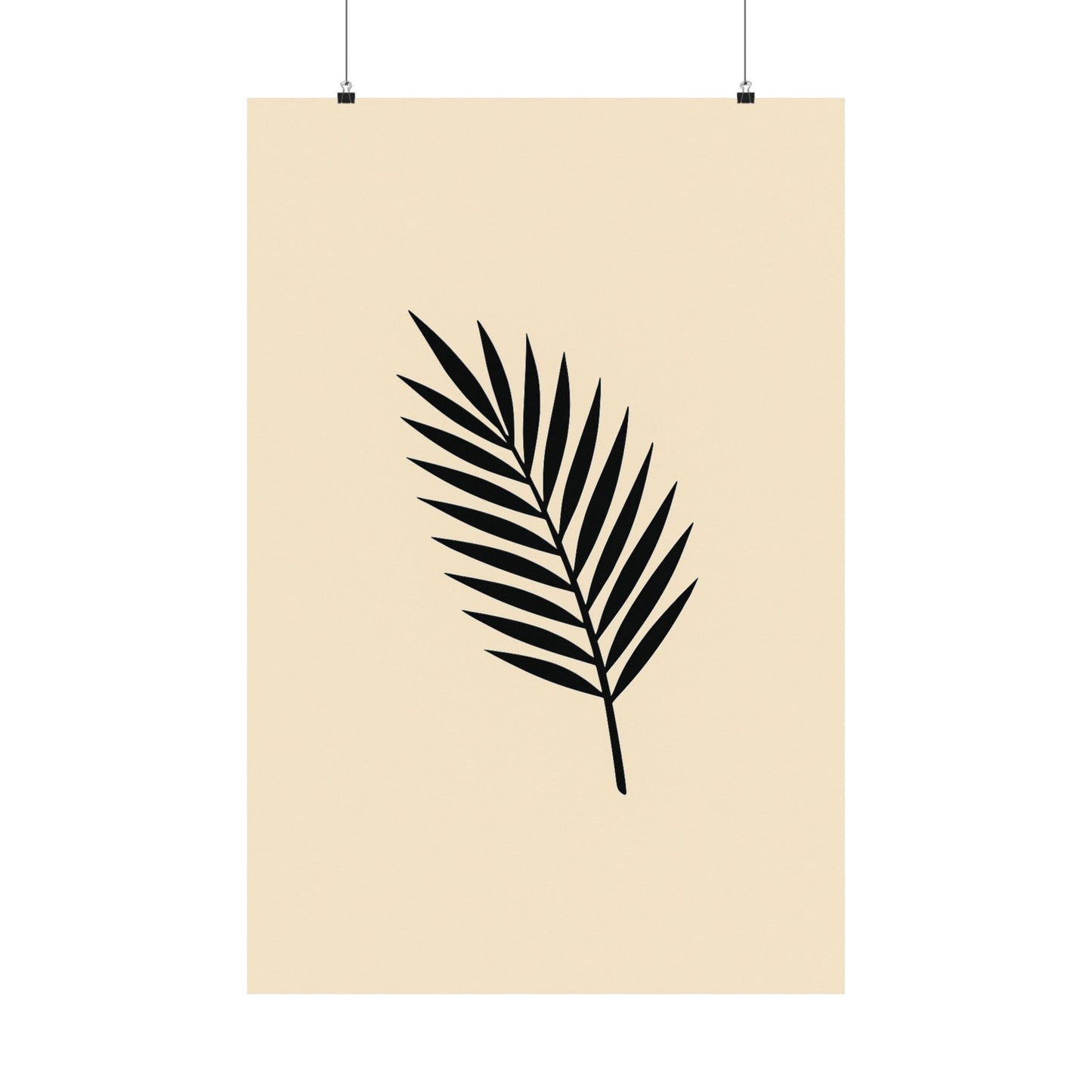 Palm Frond Silhouette Art Poster