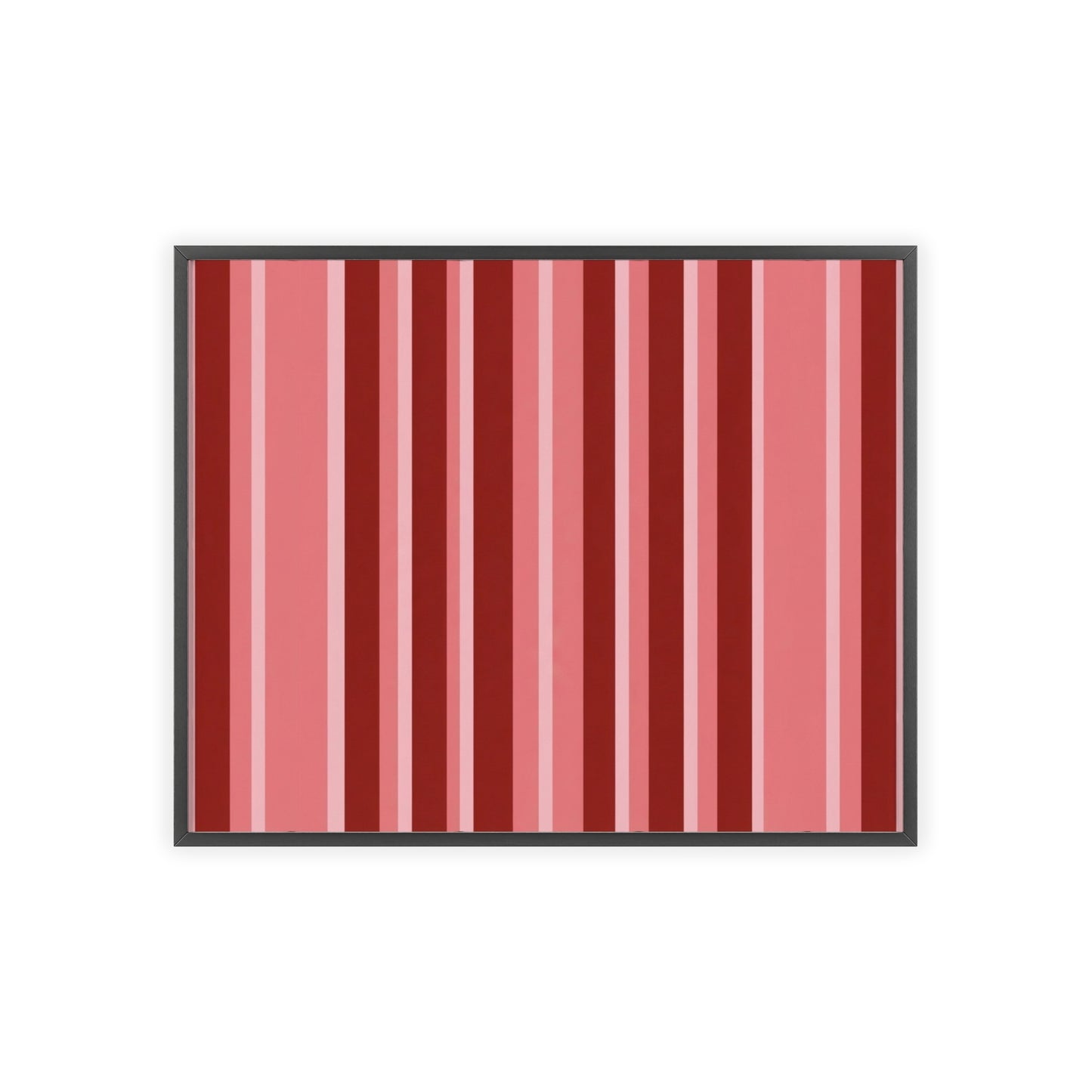 Raspberry Pinstripe Wood Framed Posters