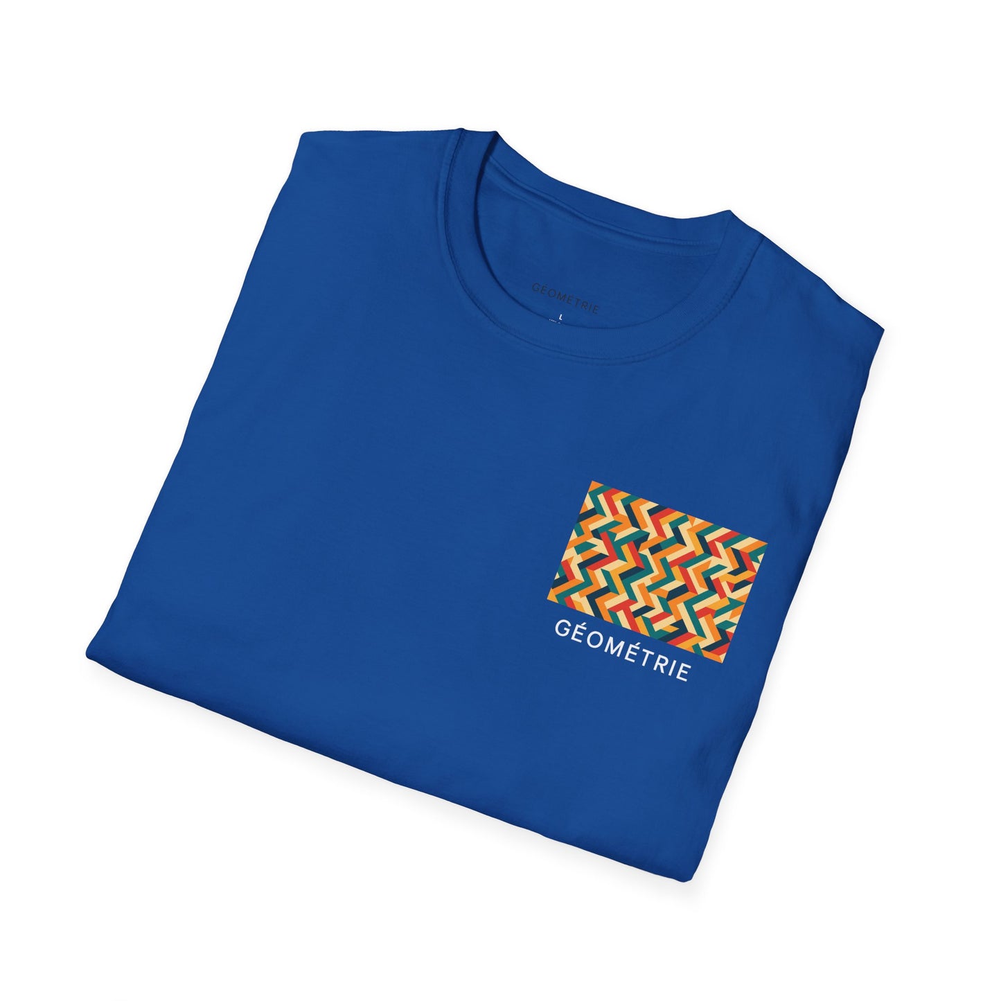 Geometric Pattern Unisex Softstyle T-Shirt, Casual Wear, Gift for Him/Her, Summer Fashion, Art-Inspired Tee