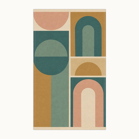 Ochre Arches Tea Towel
