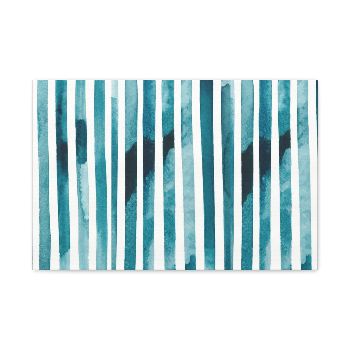 Teal Thread Stretched Canvas Wall Art