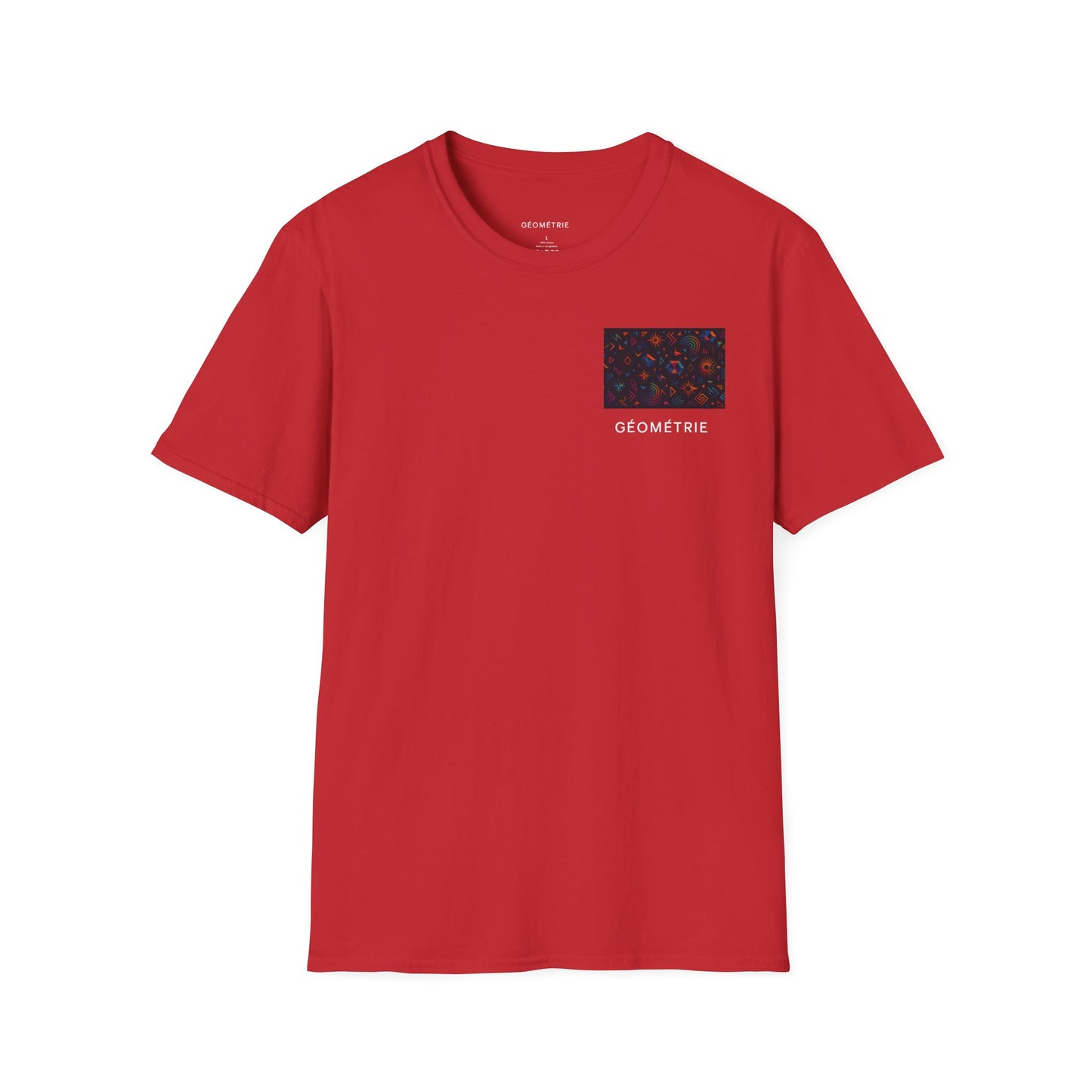 Geo Pattern Unisex Softstyle T-Shirt | Casual Everyday Tee, Graphic Shirt, Gift for Him/Her, Trendy Wear, Artsy Style (Pattern 06)