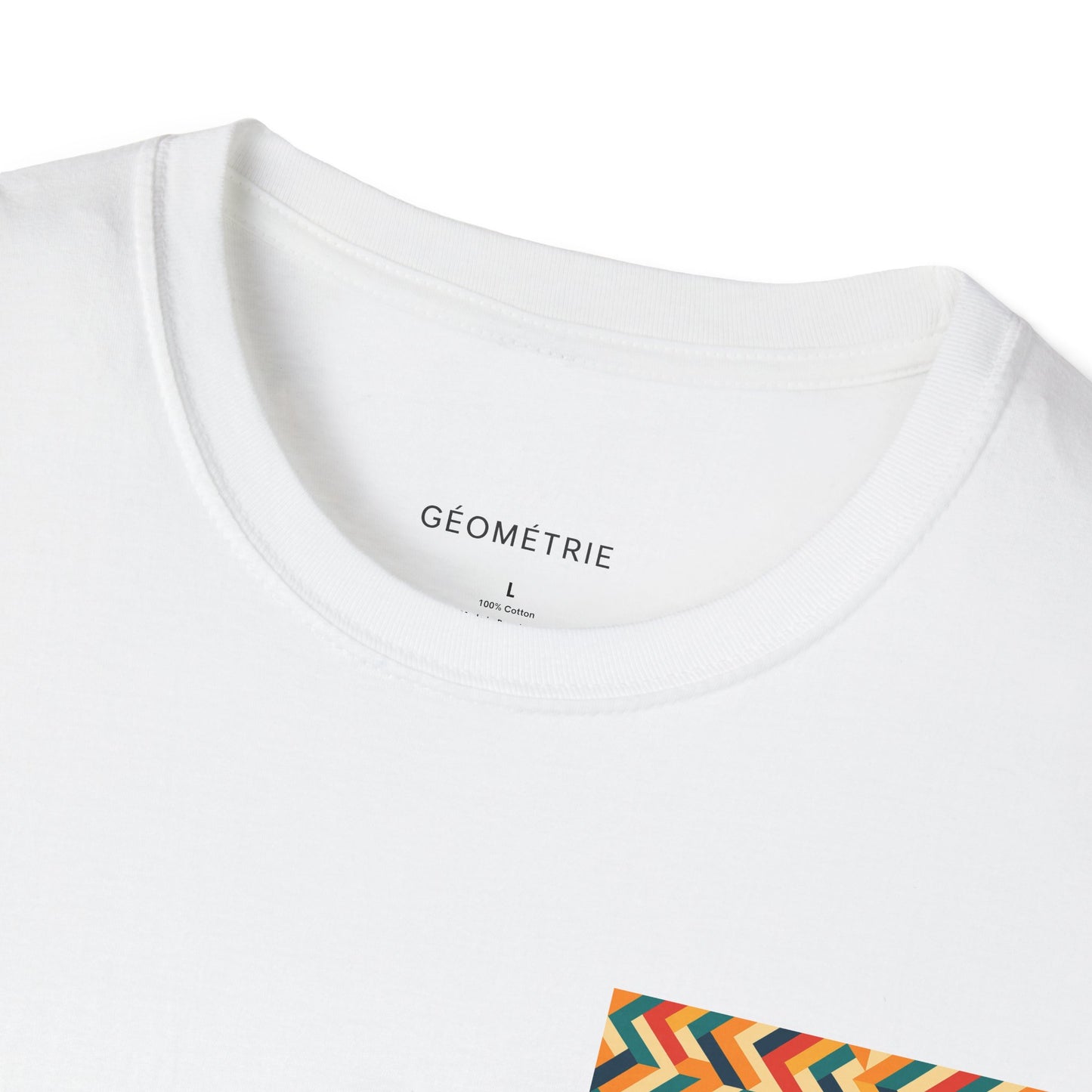 Geometric Pattern Unisex Softstyle T-Shirt, Casual Wear, Gift for Him/Her, Summer Fashion, Art-Inspired Tee