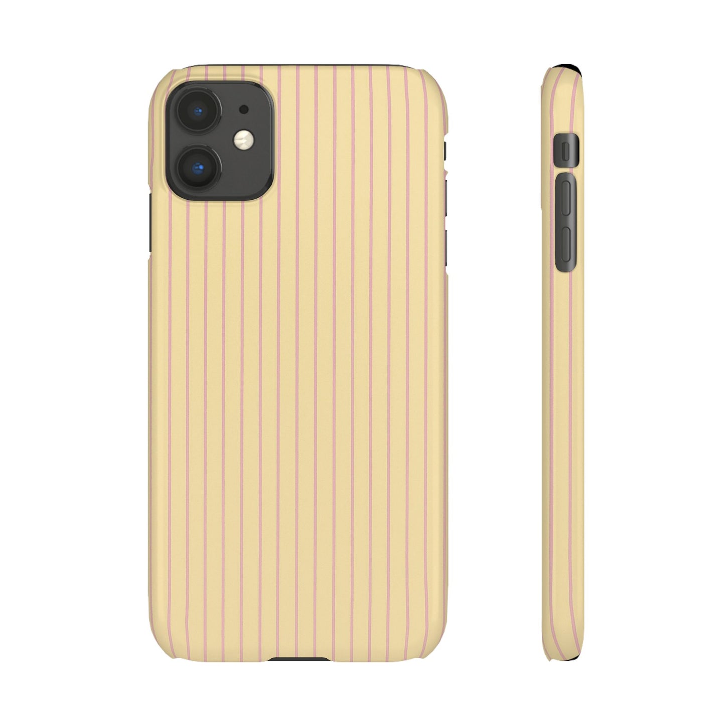 Blush Pinstripe Snap Phone Case
