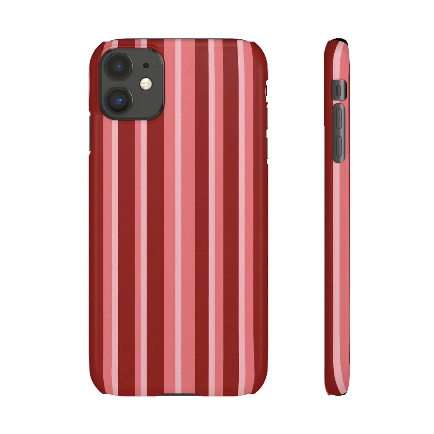 Raspberry Pinstripe Snap Phone Case