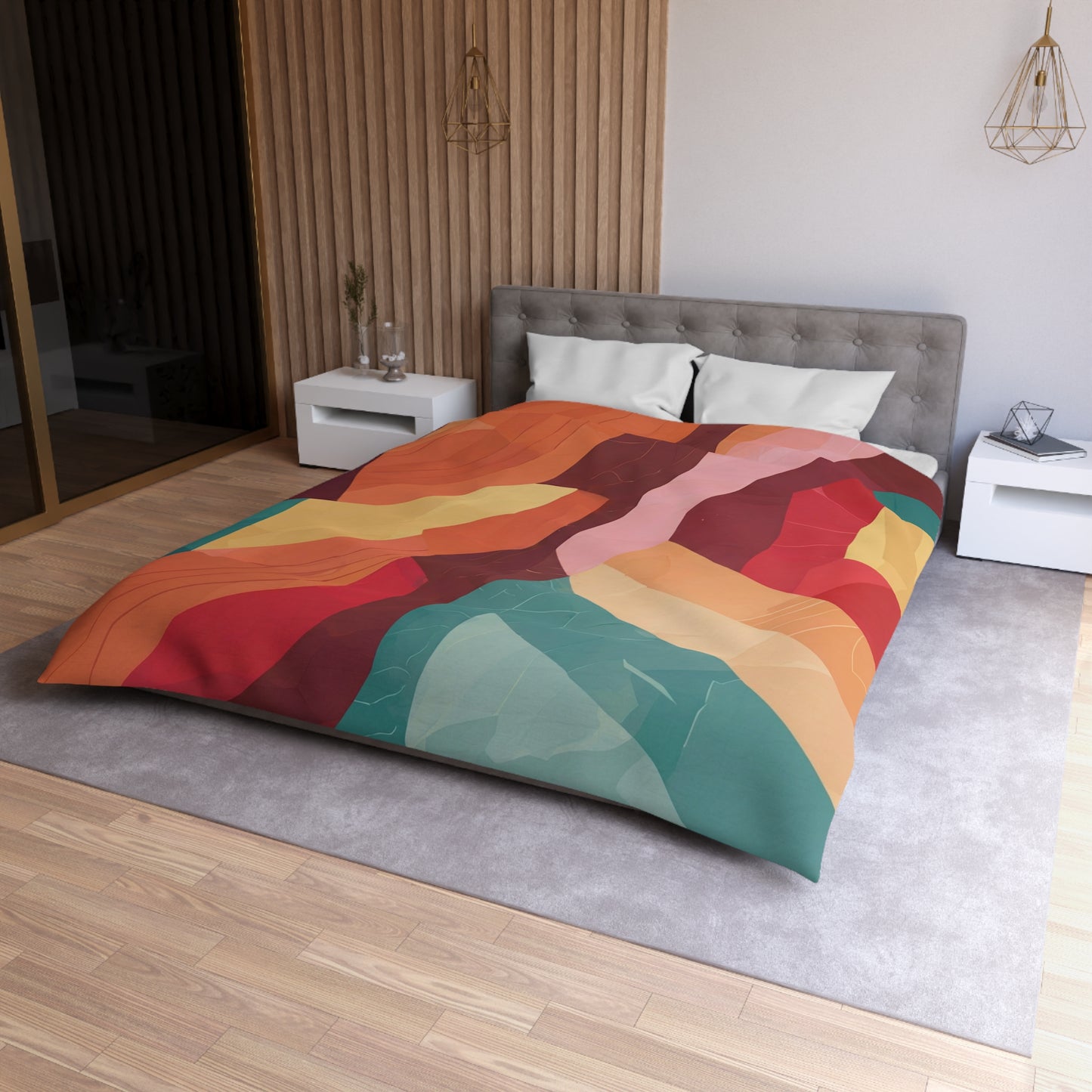 Canyon Fold Microfiber Duvet Cover