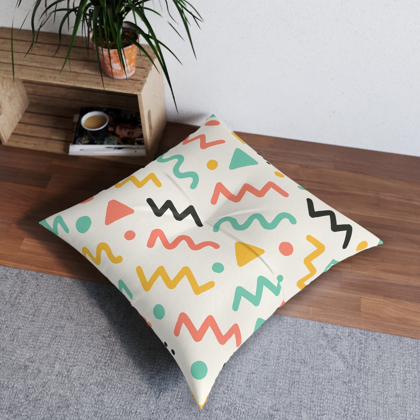 Square Tufted Floor Pillow