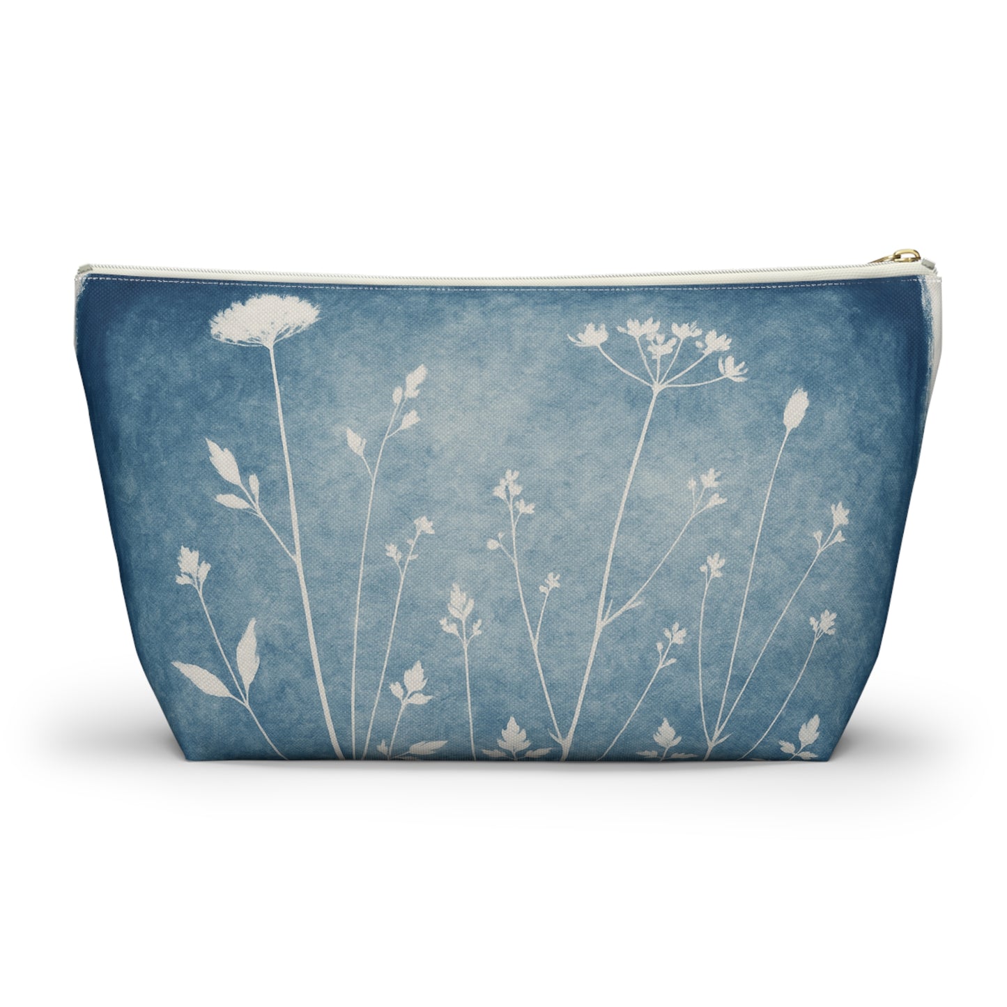 Meadow Cyanotype Silhouettes Accessory Pouch with T-bottom