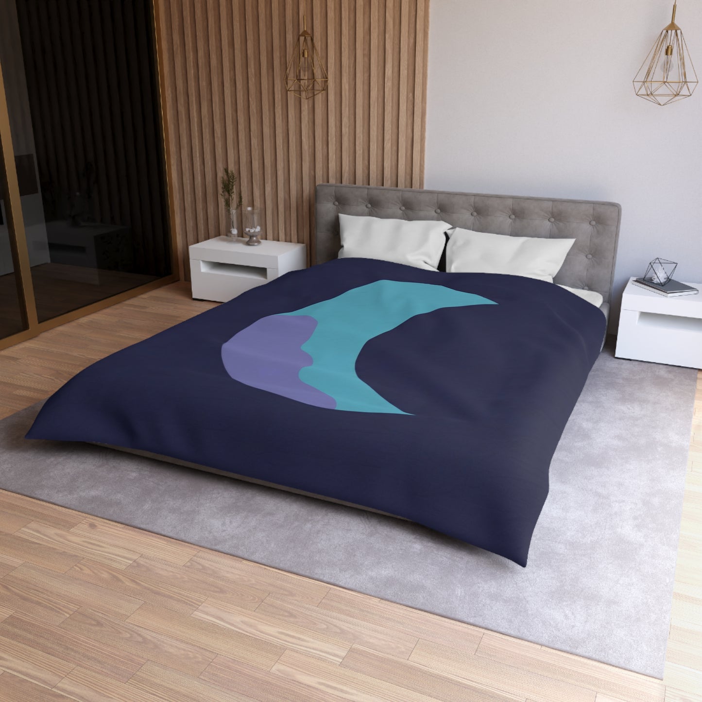 Tidal Moon Microfiber Duvet Cover
