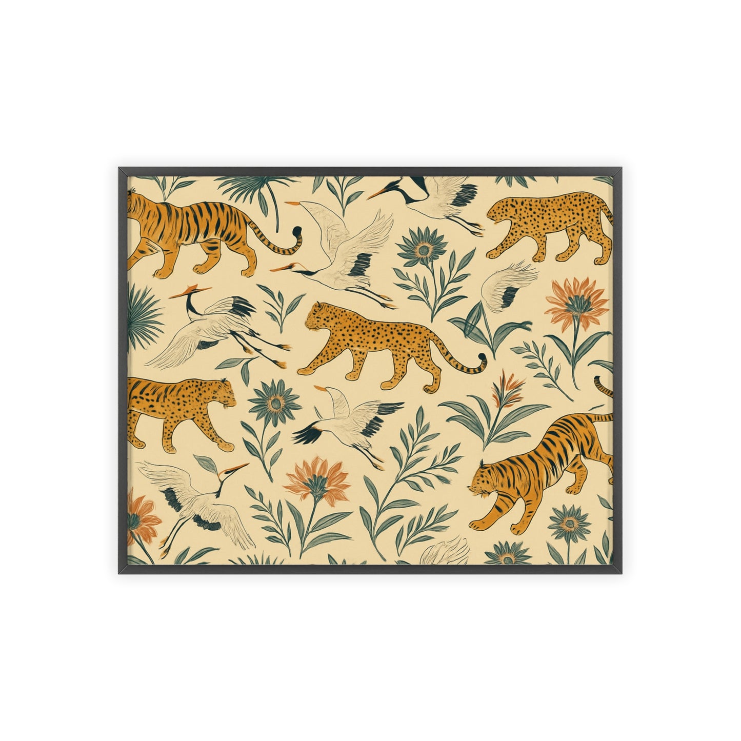 Wildlife Jungle Wood Framed Posters