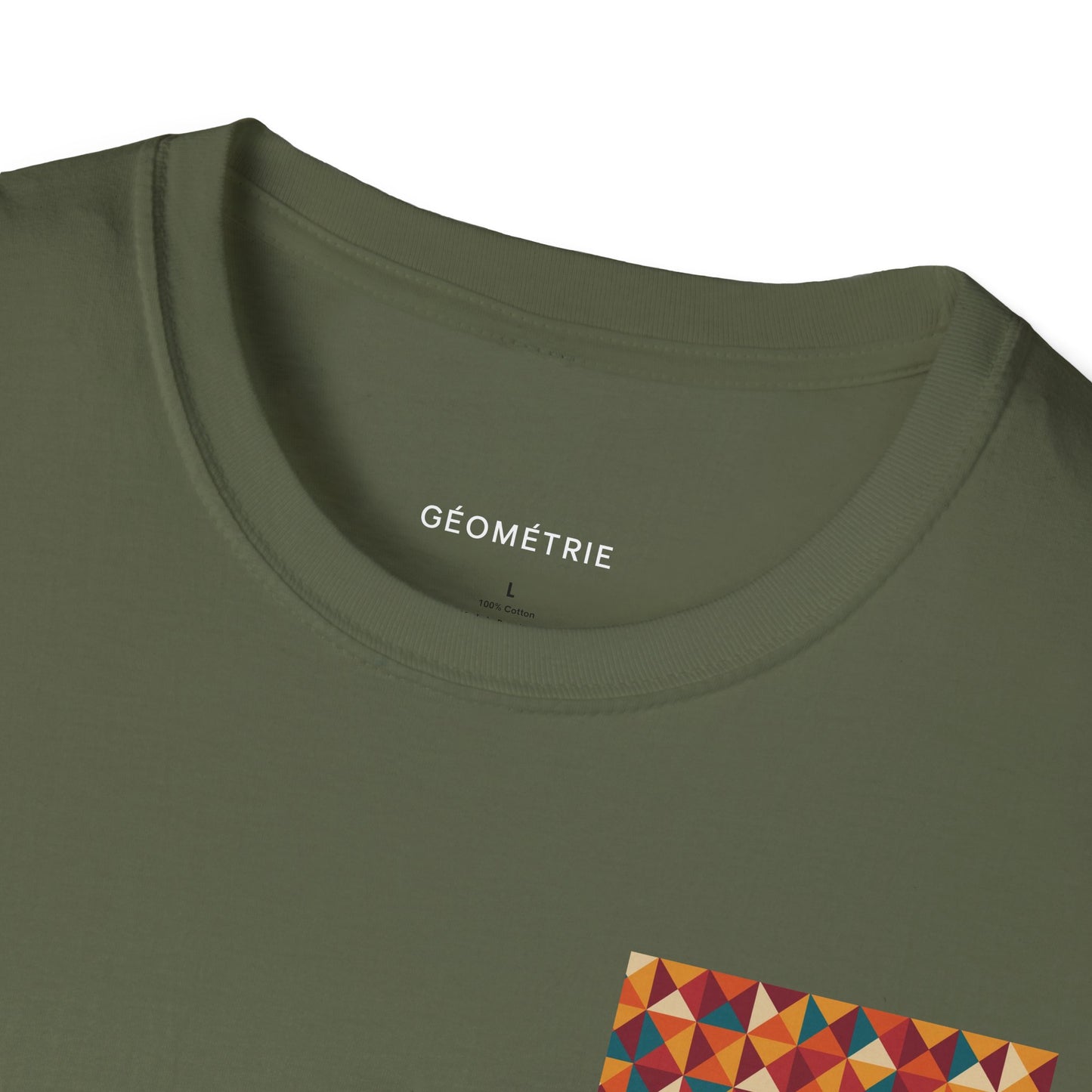 Geo Pattern Unisex Softstyle T-Shirt | Casual Everyday Tee, Graphic Shirt, Gift for Him/Her, Trendy Wear, Artsy Style (Tee - Pattern 0c)
