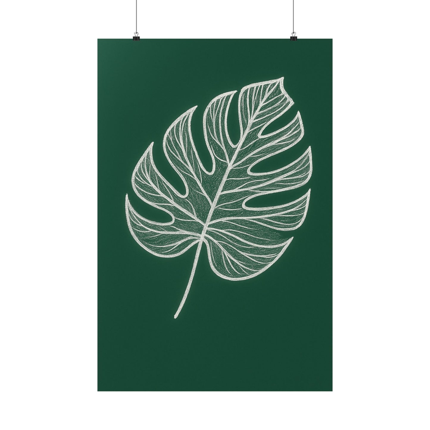 Monstera Line Art Poster