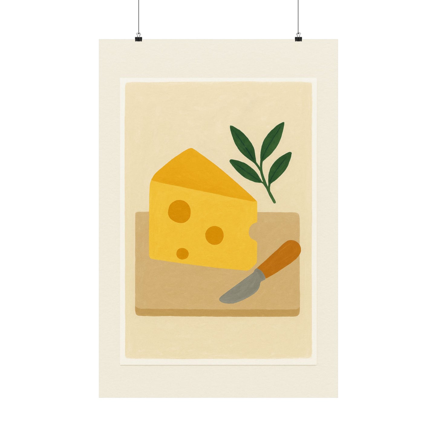 Modern Cheese Still Life Art Poster