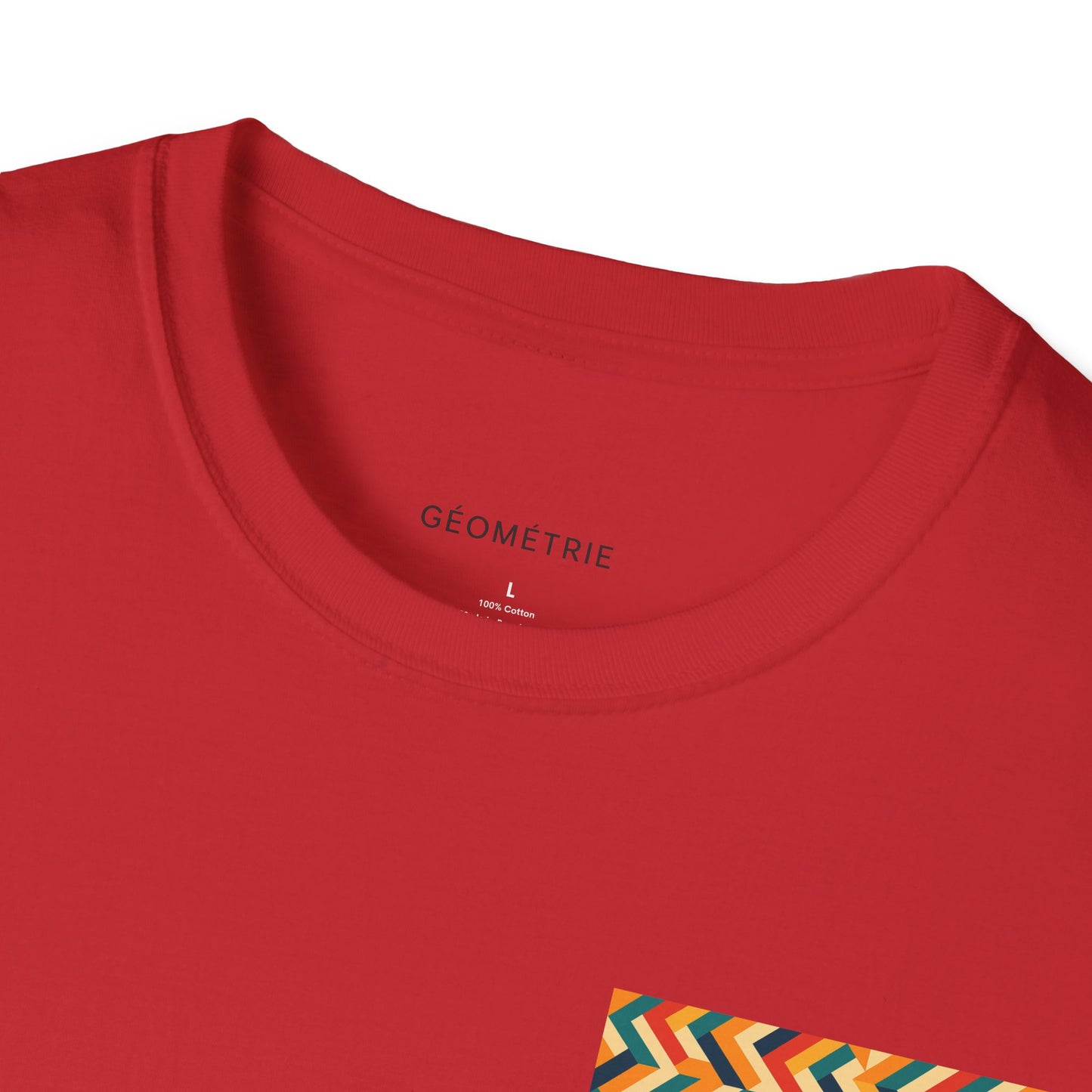 Geometric Pattern Unisex Softstyle T-Shirt, Casual Wear, Gift for Him/Her, Summer Fashion, Art-Inspired Tee