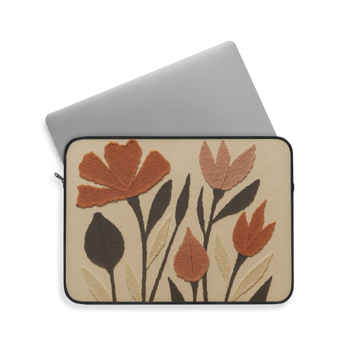 Torn Paper Blossoms Laptop Sleeve