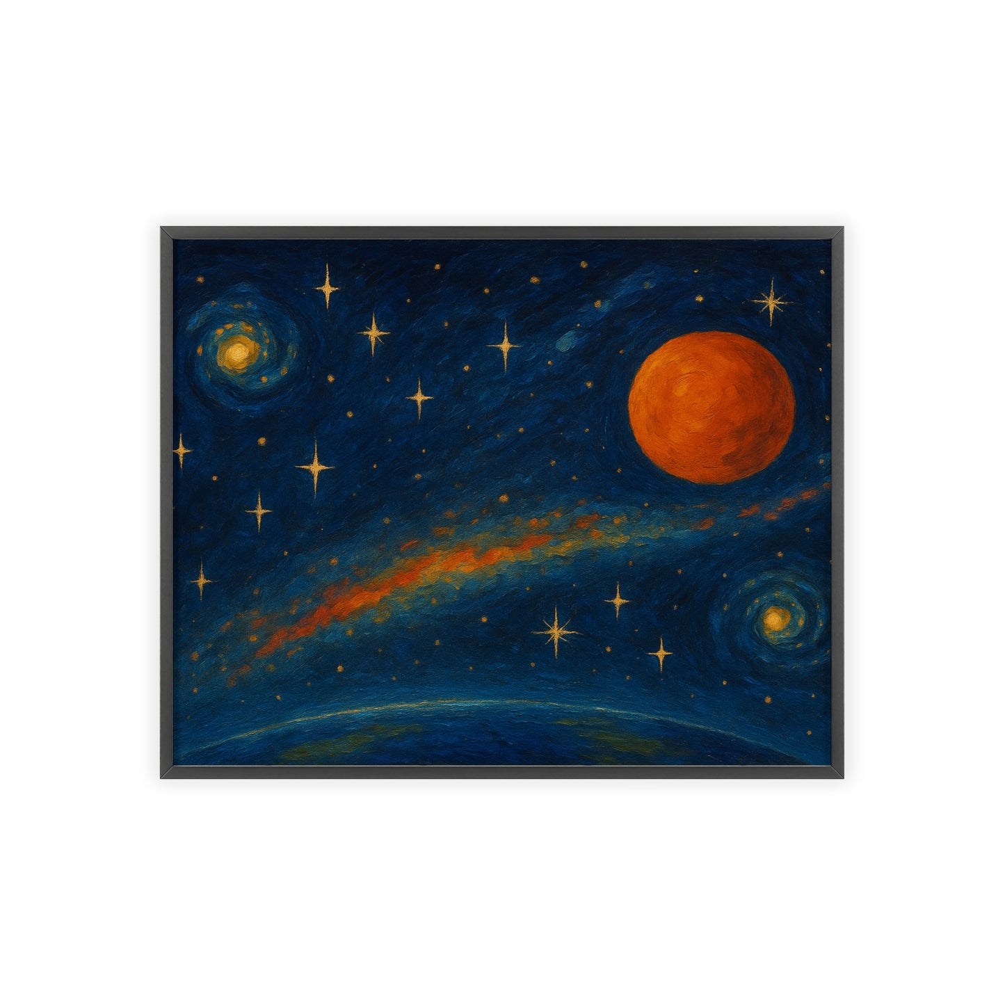 Cosmic Night Sky Wood Framed Posters