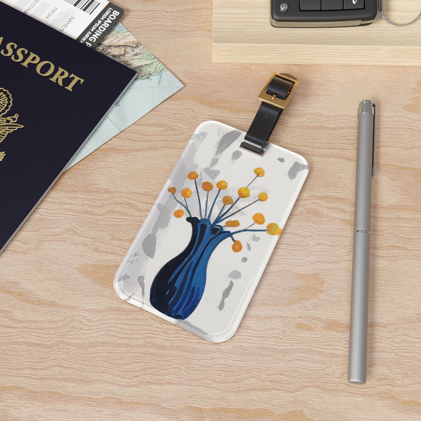 Blue Vase Luggage Tag