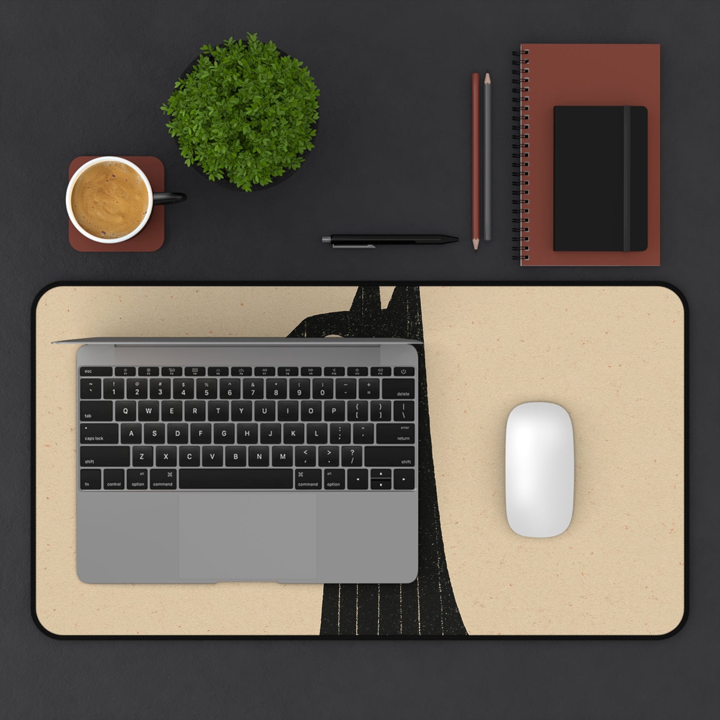 Black Hound Desk Mat