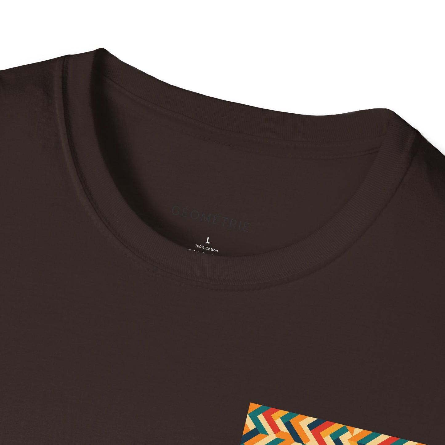 Geometric Pattern Unisex Softstyle T-Shirt, Casual Wear, Gift for Him/Her, Summer Fashion, Art-Inspired Tee