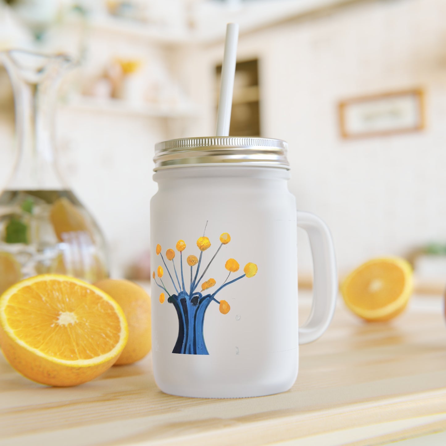 Blue Vase Mason Jar Tumbler