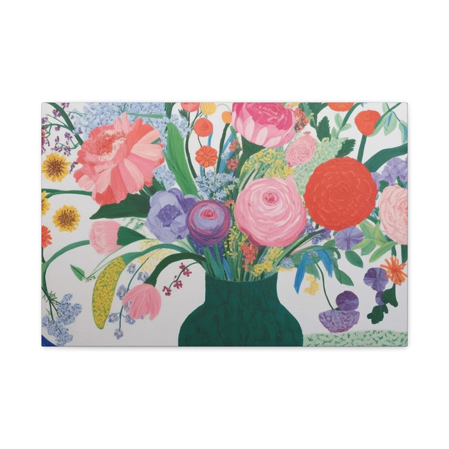 Garden Vase Stretched Canvas Wall Art