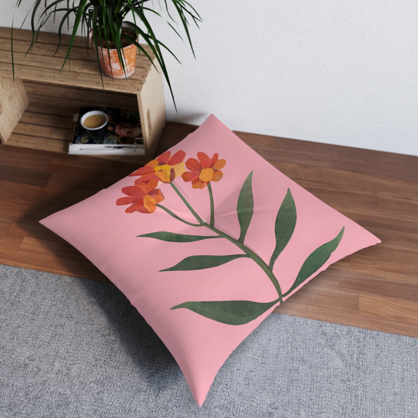Square Tufted Floor Pillow