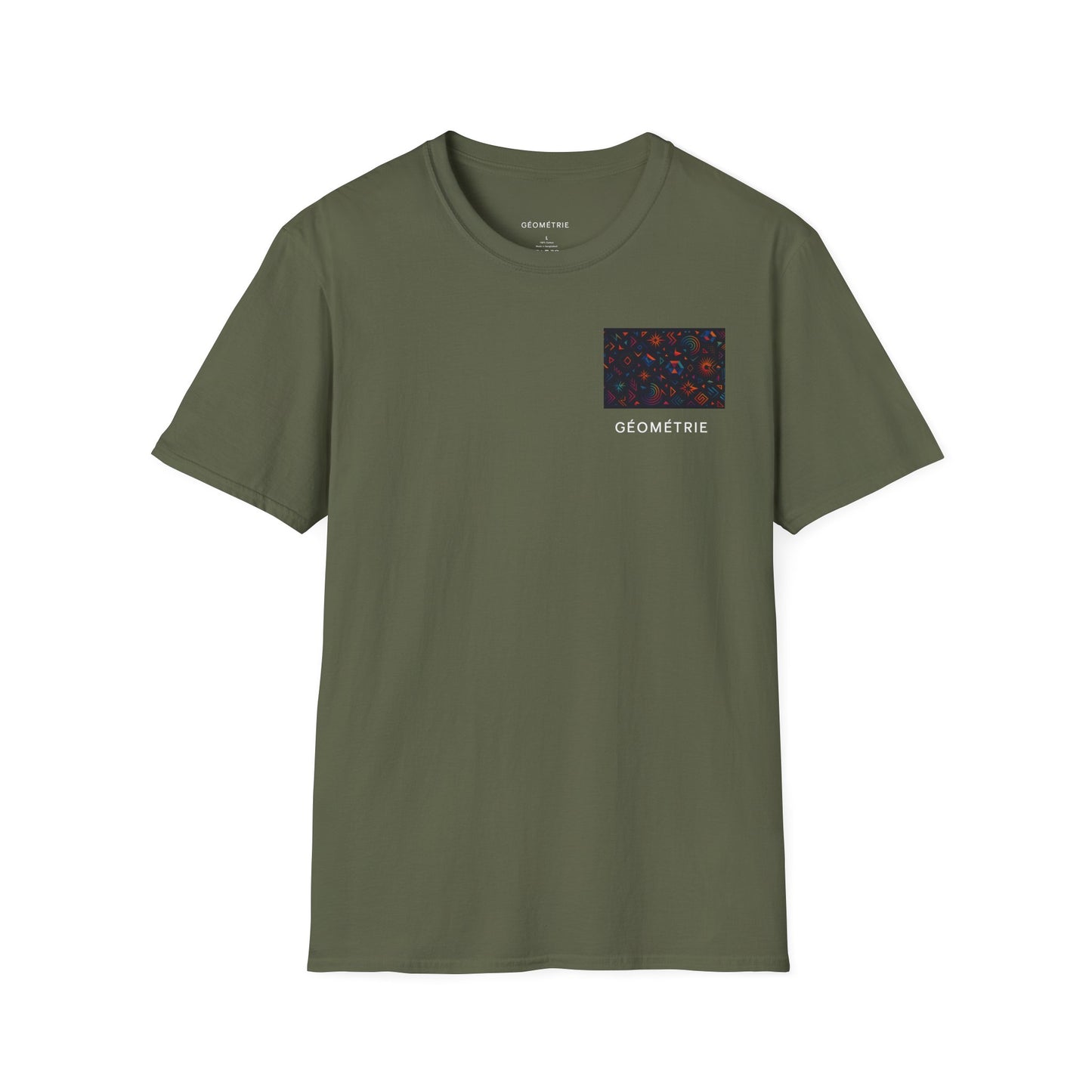 Geo Pattern Unisex Softstyle T-Shirt | Casual Everyday Tee, Graphic Shirt, Gift for Him/Her, Trendy Wear, Artsy Style (Pattern 06)