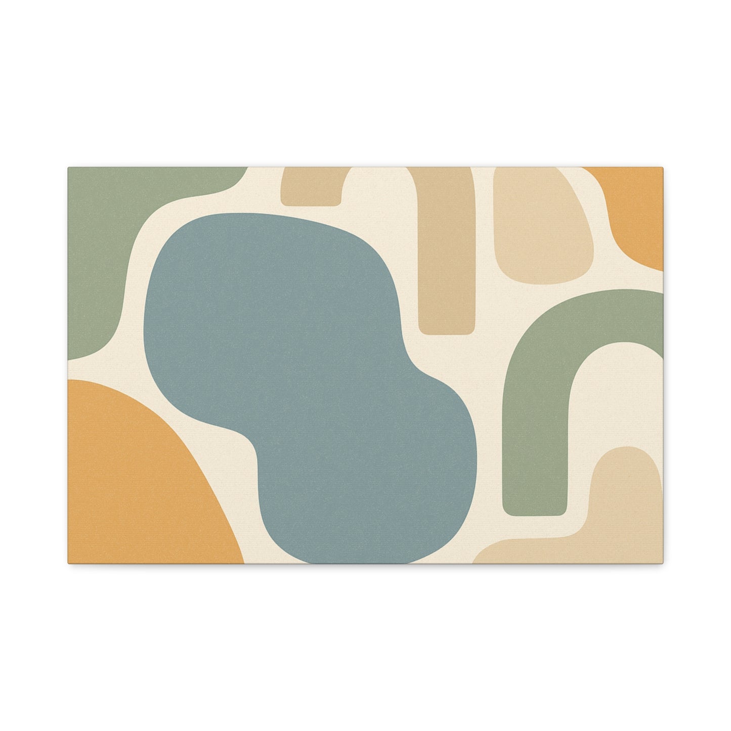 Soft Geometry Stretched Canvas Wall Art