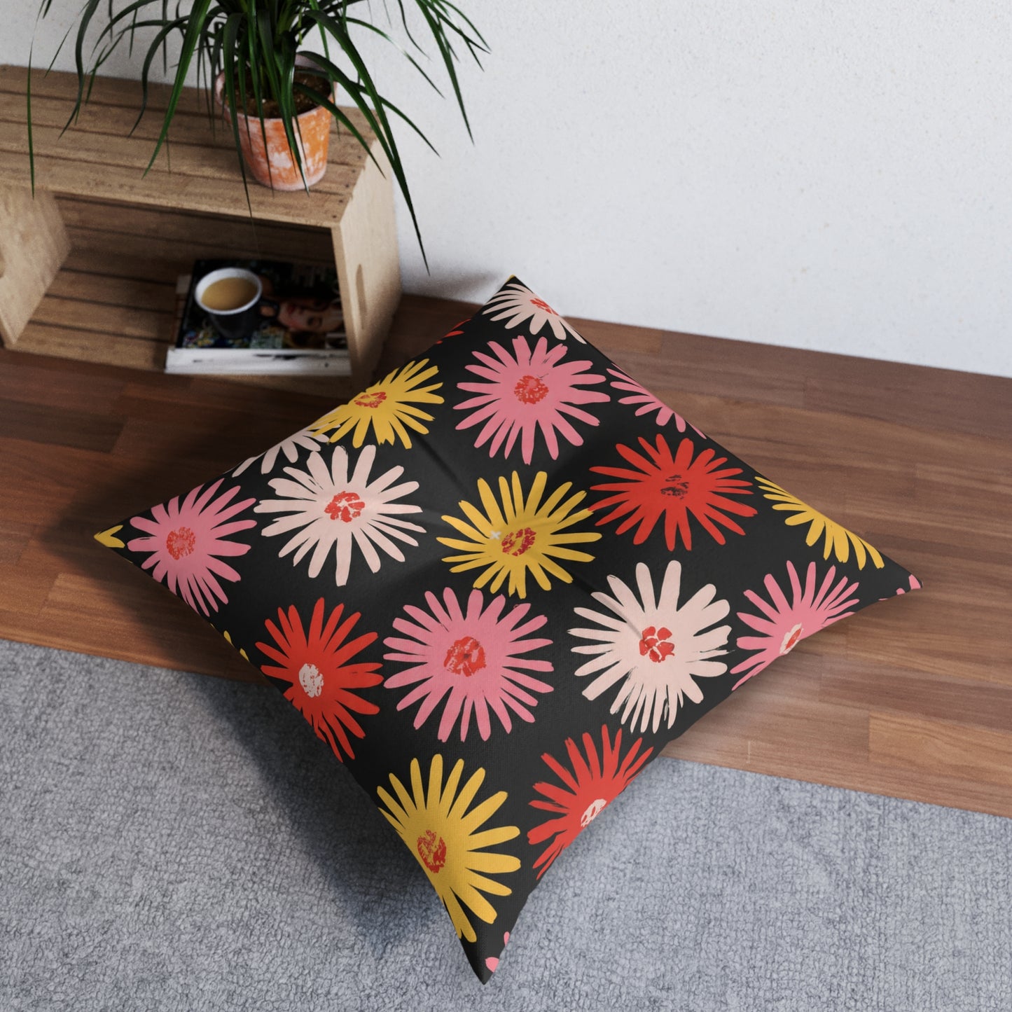 Square Tufted Floor Pillow