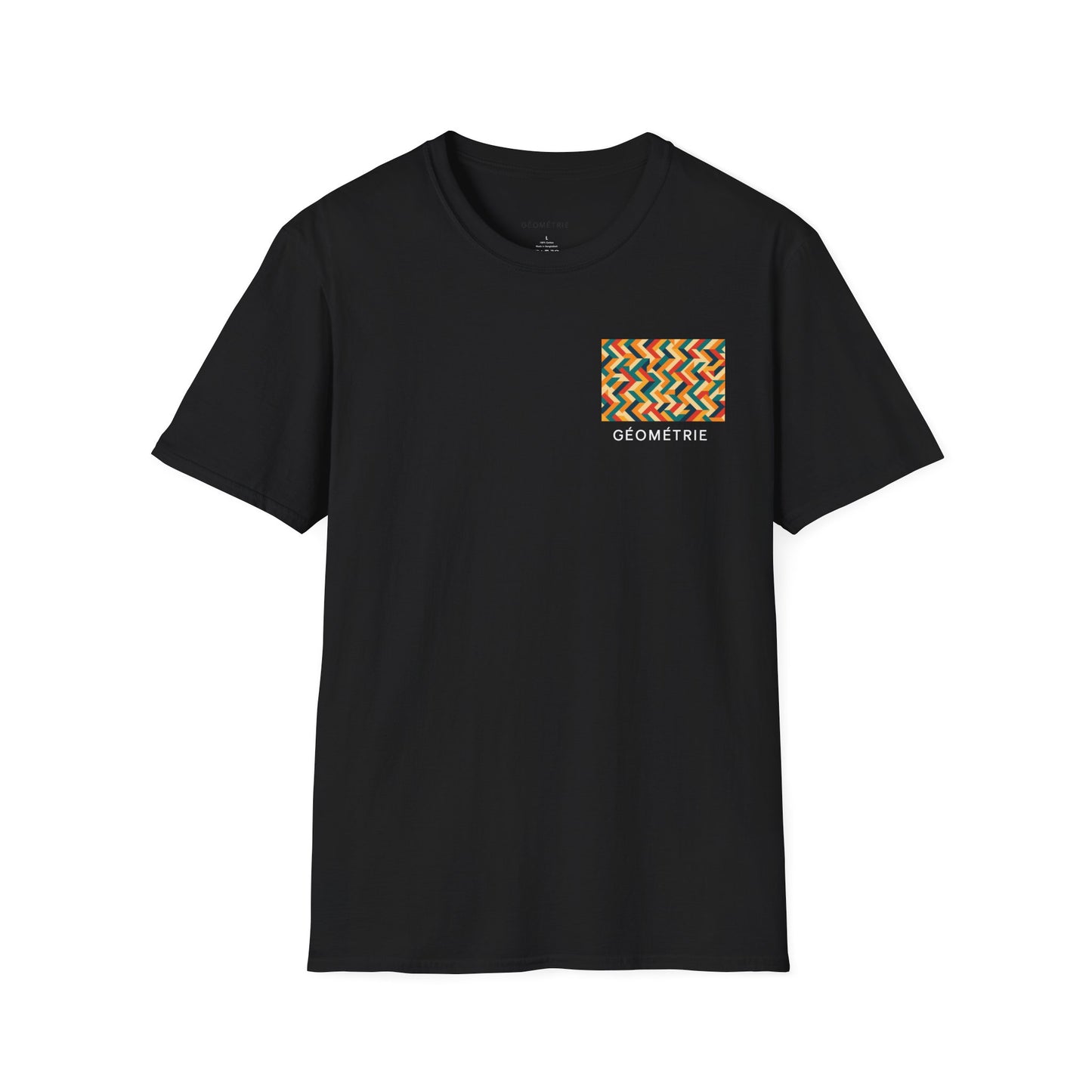Geometric Pattern Unisex Softstyle T-Shirt, Casual Wear, Gift for Him/Her, Summer Fashion, Art-Inspired Tee