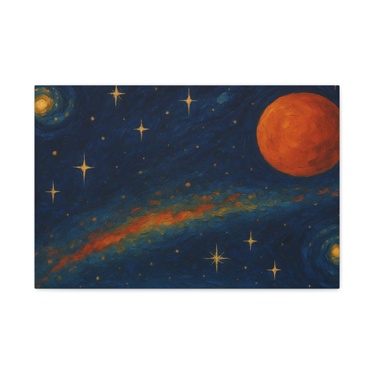 Cosmic Night Sky Stretched Canvas Wall Art
