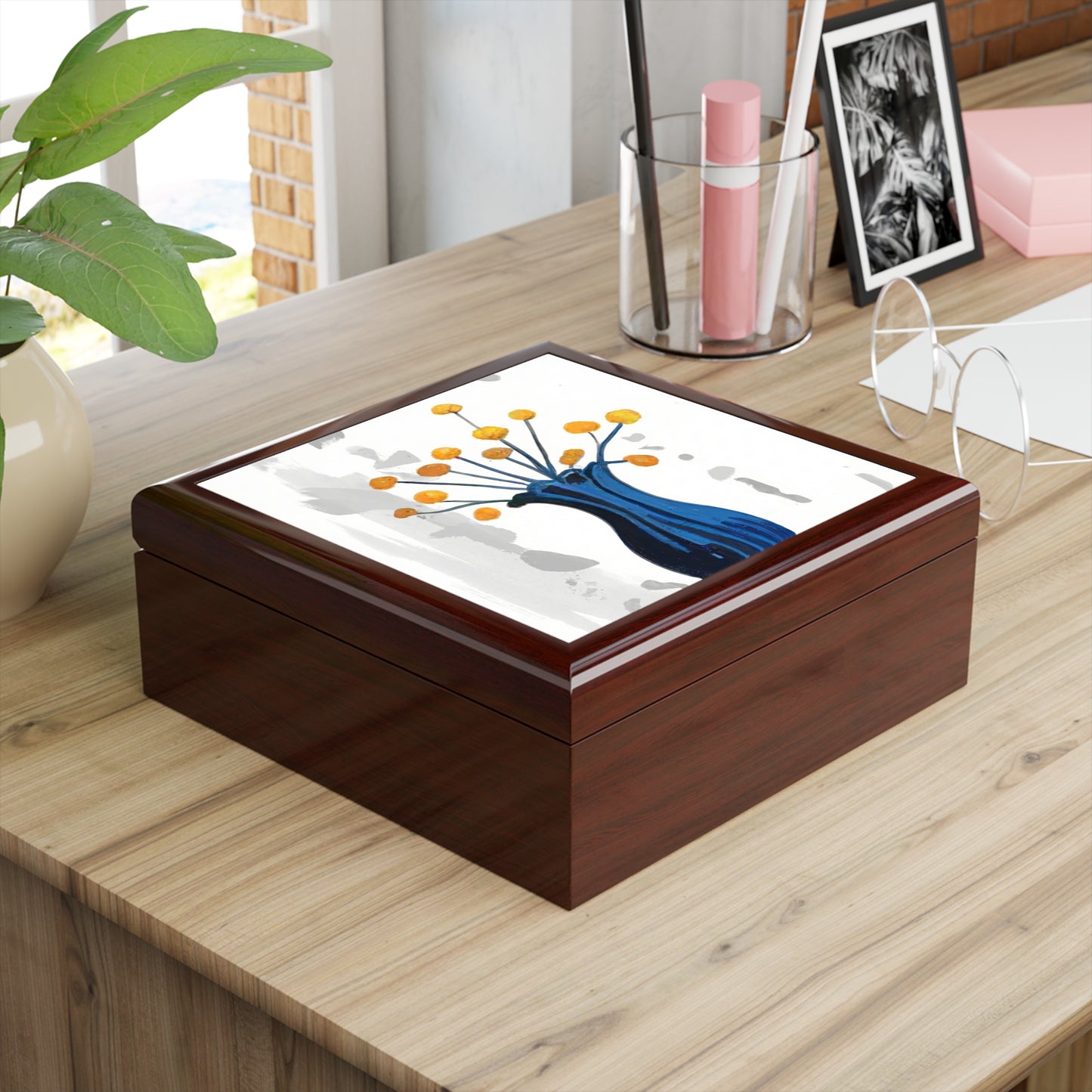 Blue Vase Jewelry Box