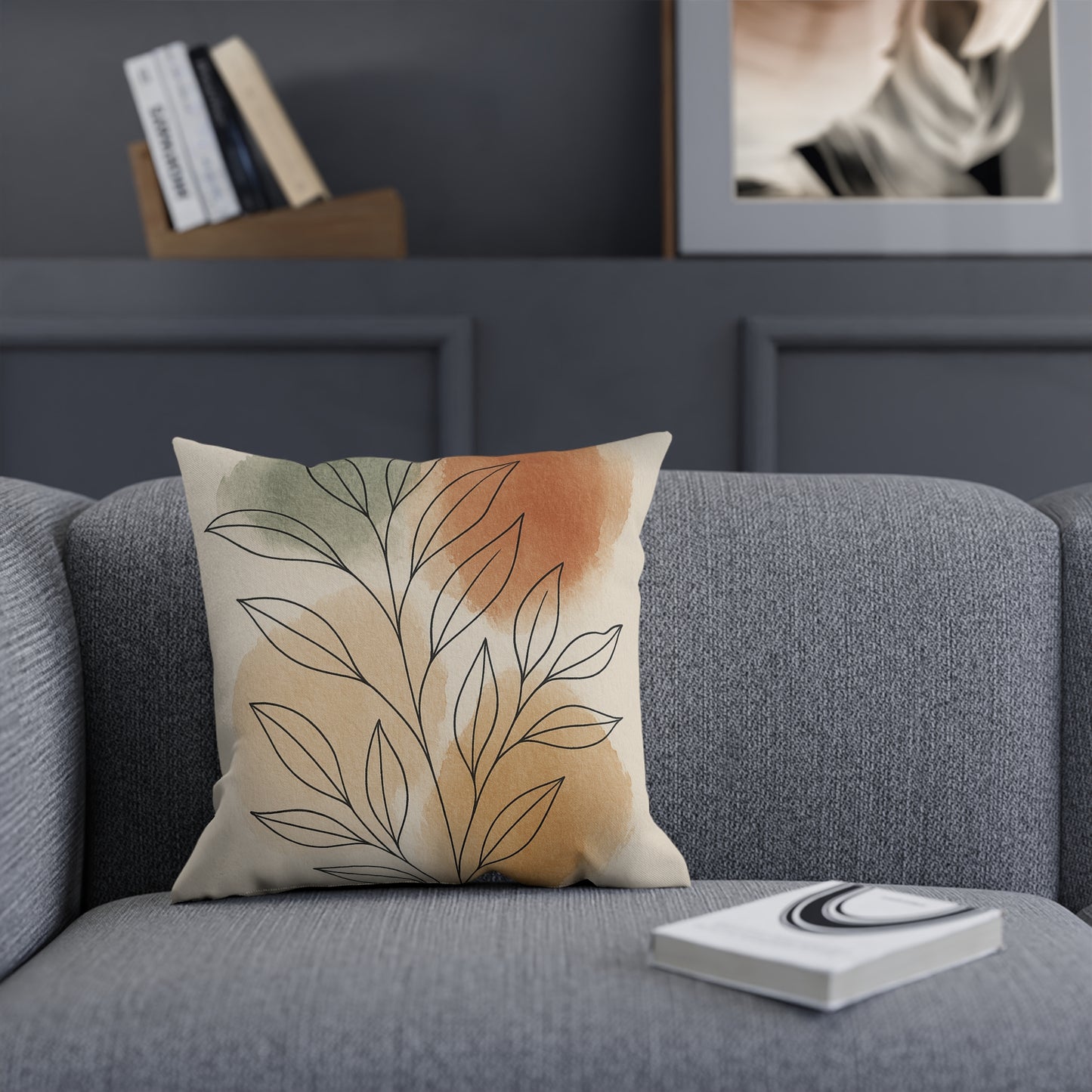 Botanical Boho Art Collection Throw Pillow — Square