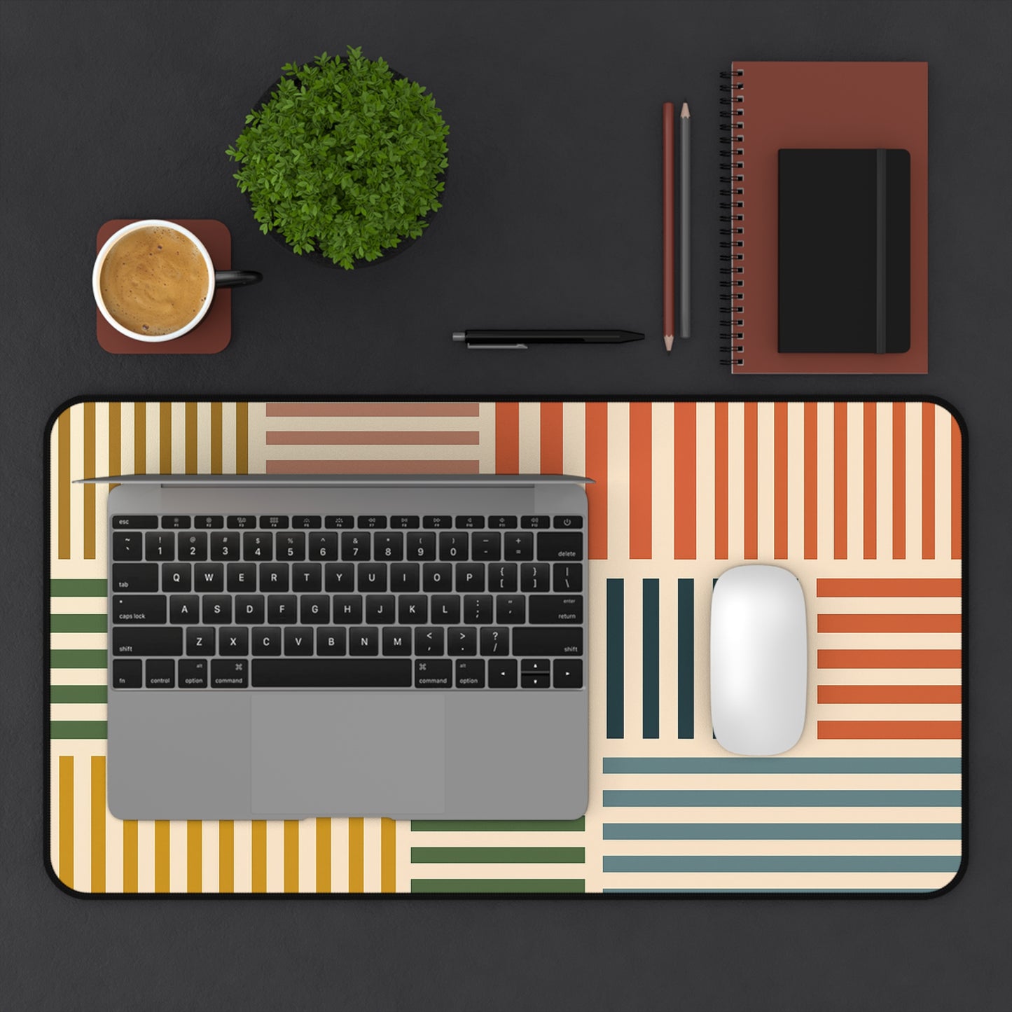Patchwork Lines Desk Mat