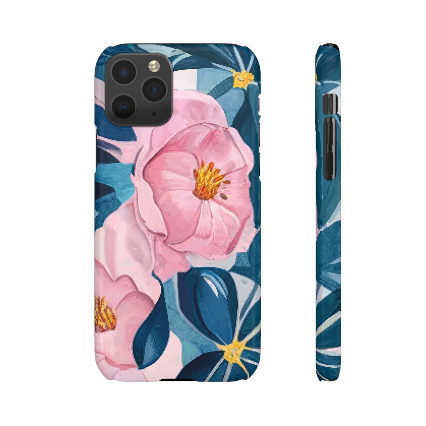 Moonlit Peonies Snap Phone Case