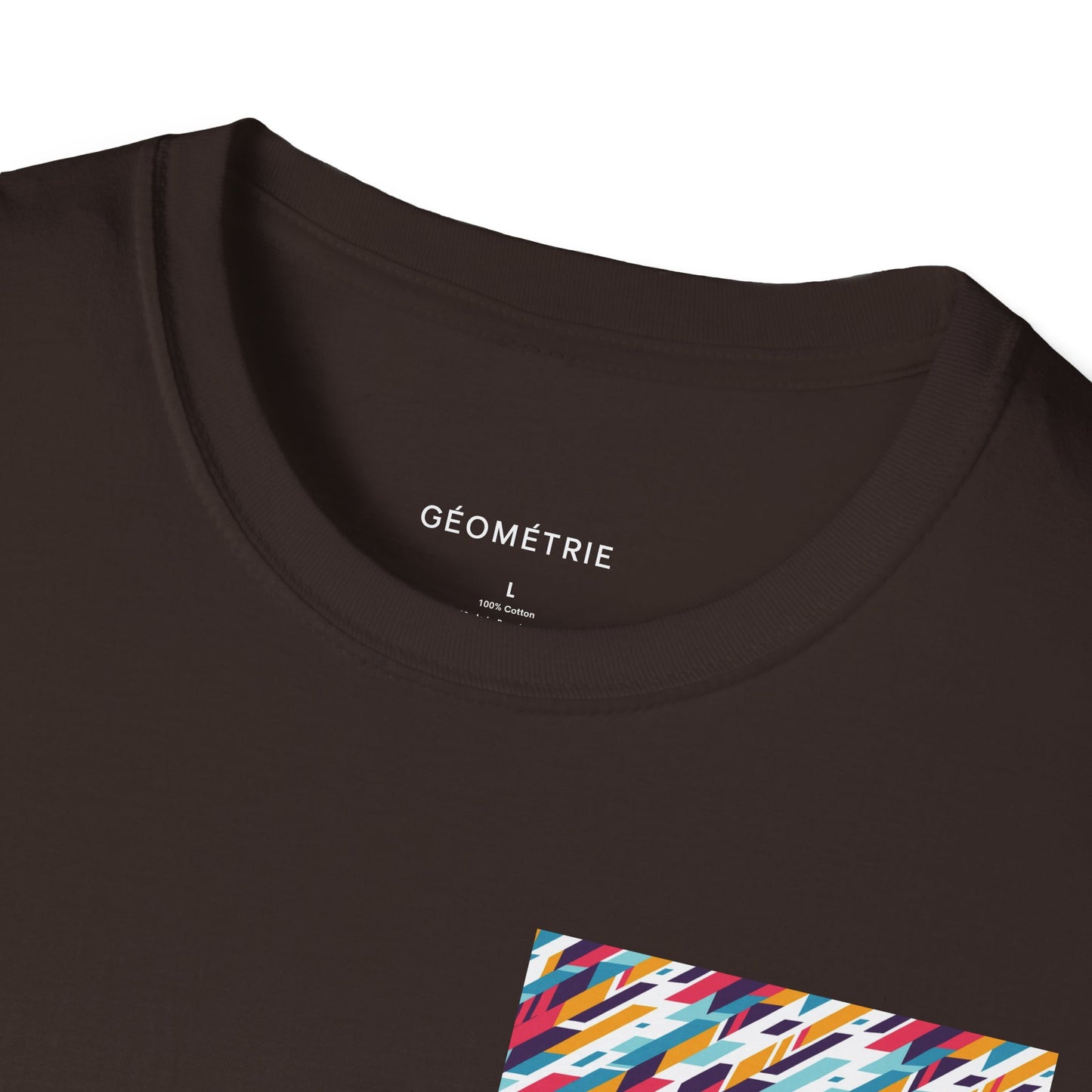Colorful Geometric Unisex Softstyle T-Shirt, Casual Wear, Gift for Art Lovers, Everyday Comfort T-Shirt, Trendy Graphic Tee