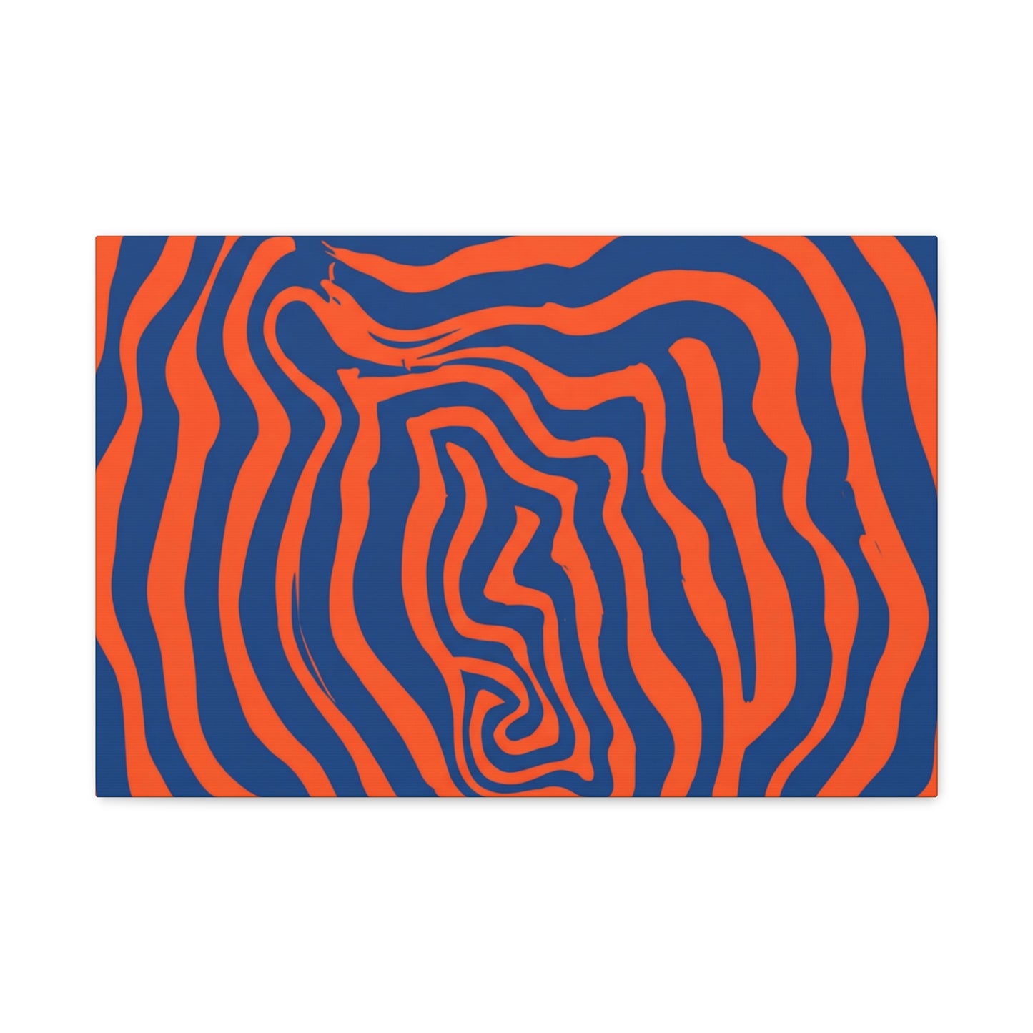 Tangerine Maze Stretched Canvas Wall Art