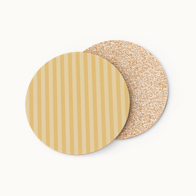 Buttercup Stripe Coasters