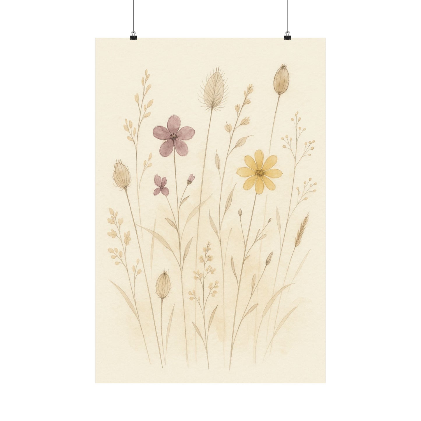 Meadow Botanical Study Art Poster
