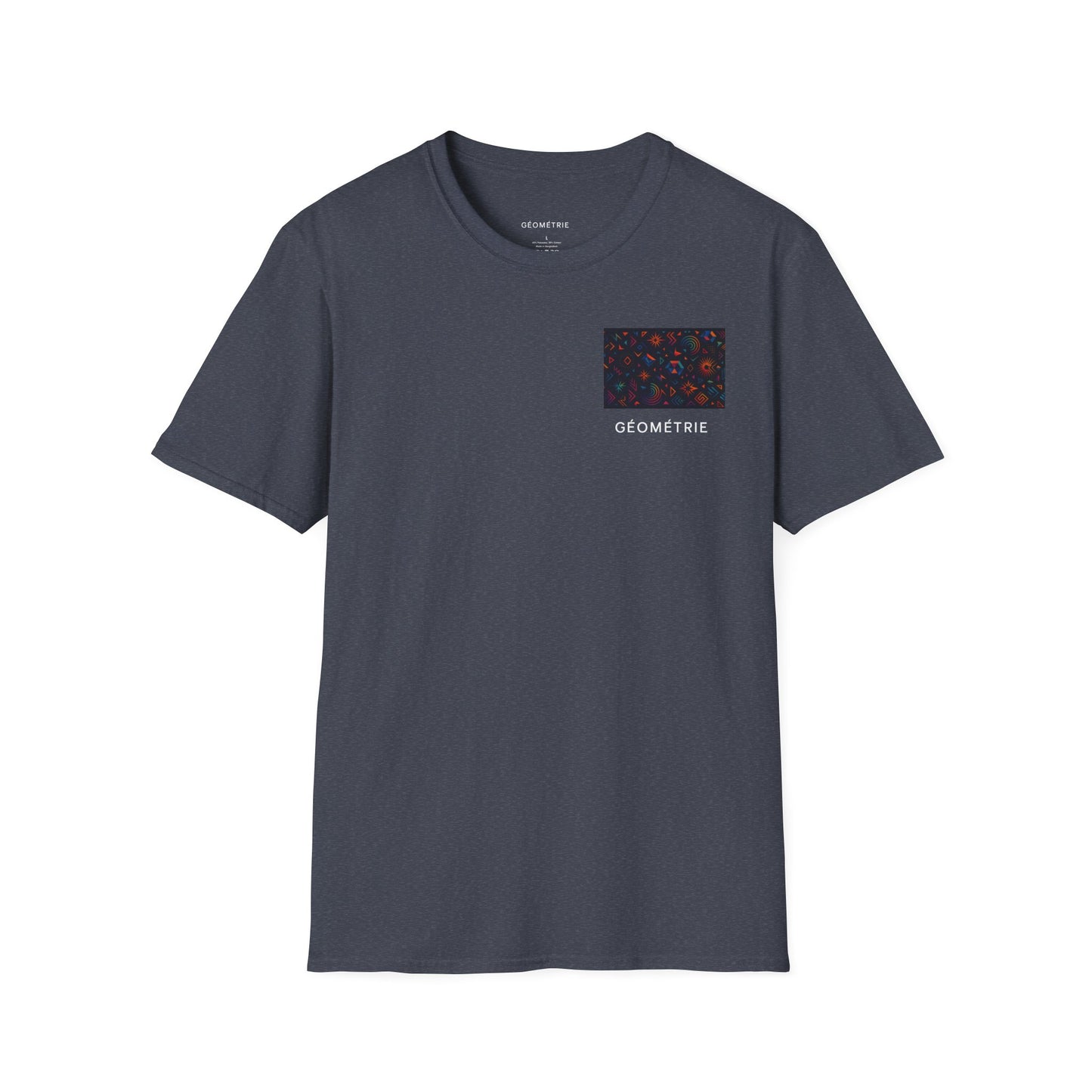 Geo Pattern Unisex Softstyle T-Shirt | Casual Everyday Tee, Graphic Shirt, Gift for Him/Her, Trendy Wear, Artsy Style (Pattern 06)