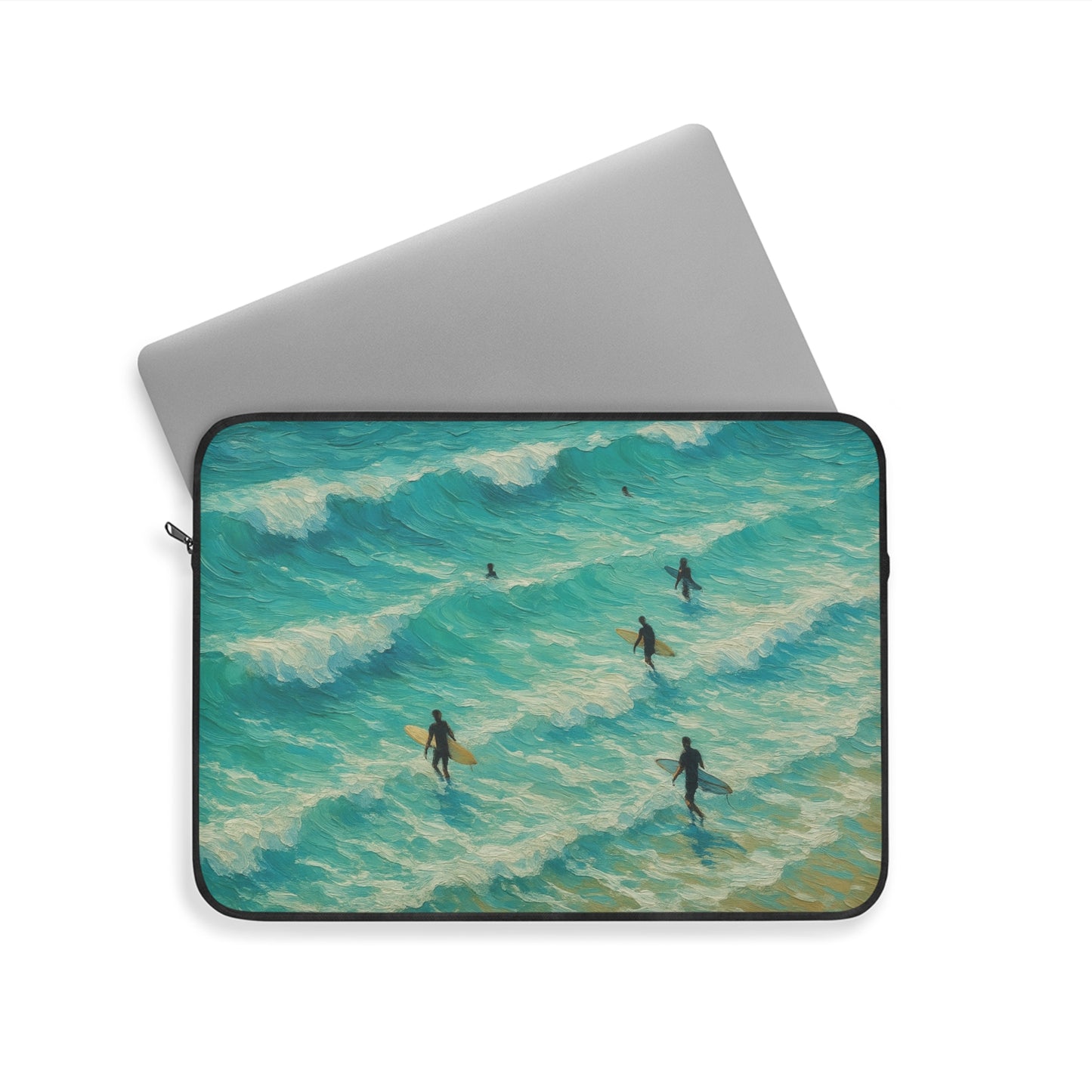 Ocean Wave Surfers Laptop Sleeve