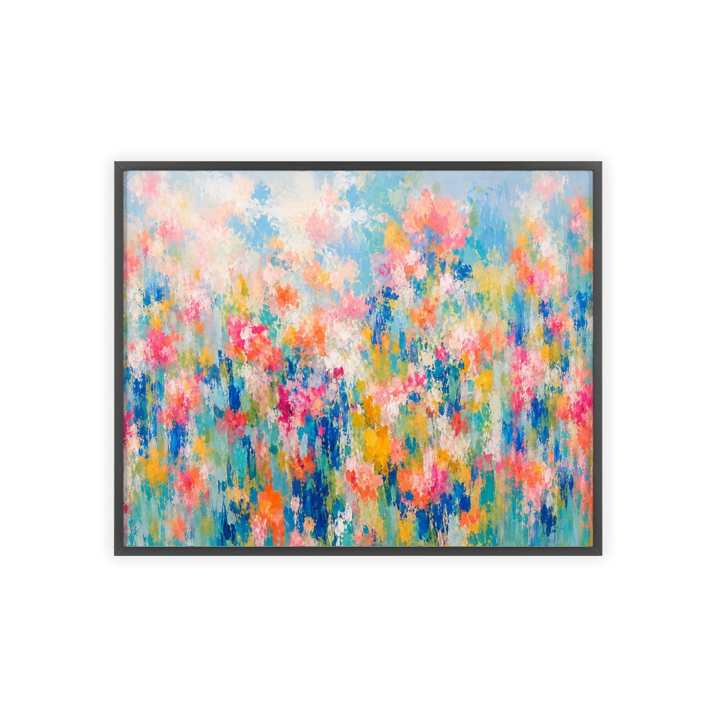 Chromatic Meadow Wood Framed Posters