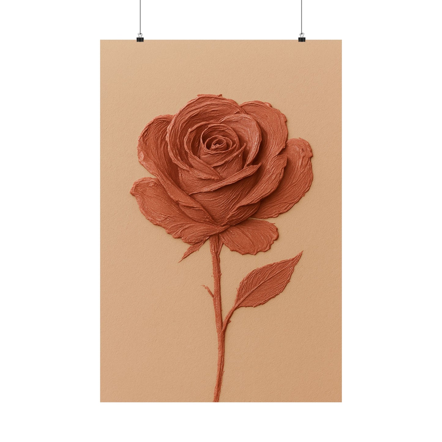 Textured Rose Artistry Art Poster