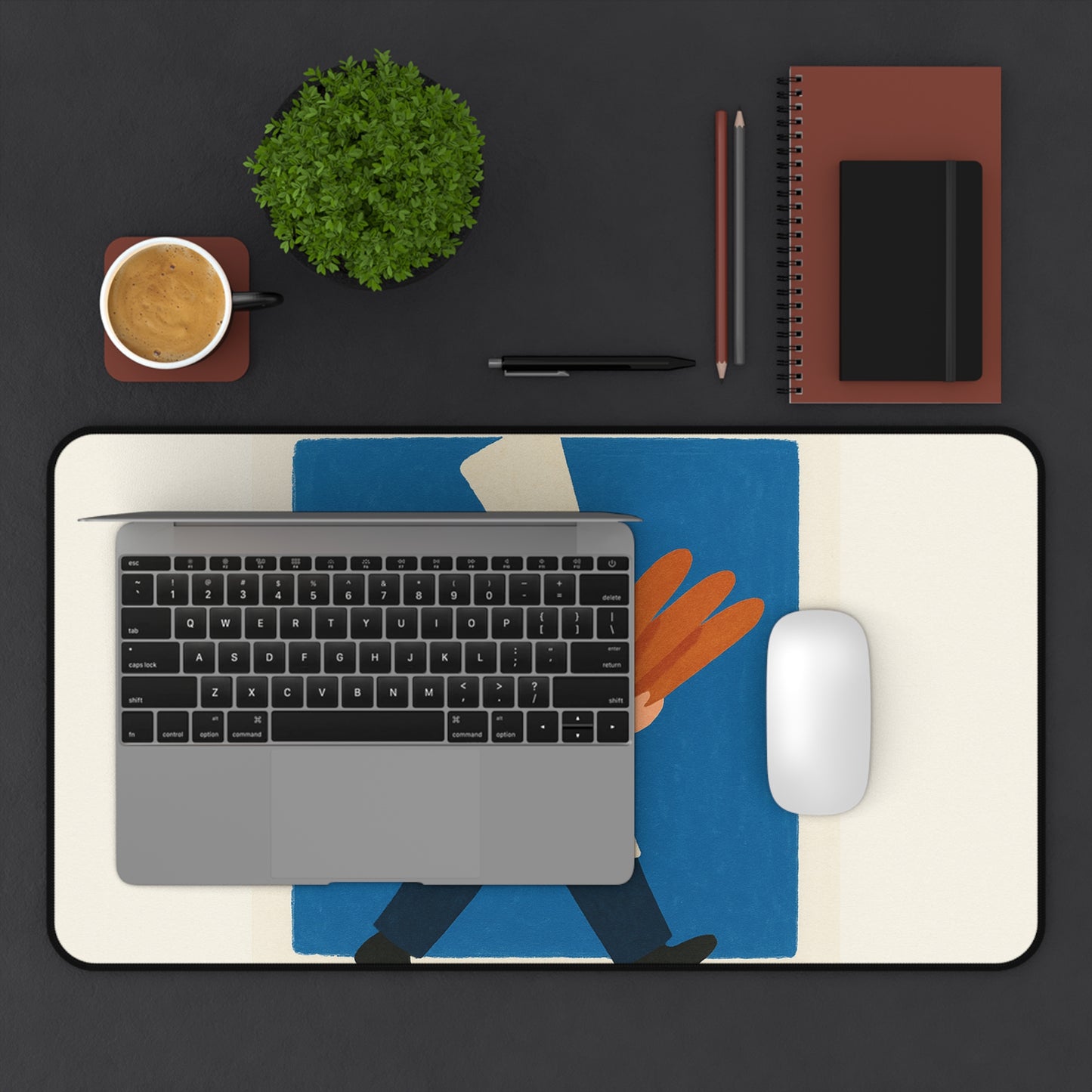 Playful Baker Striding Desk Mat